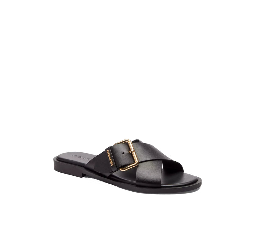 Coach Women's Crisscross Buckle Sandal Black