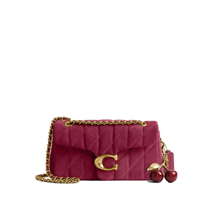 Coach Women's Tabby Shoulder Bag 26 With Quilting Brass/Dark Fuchsia