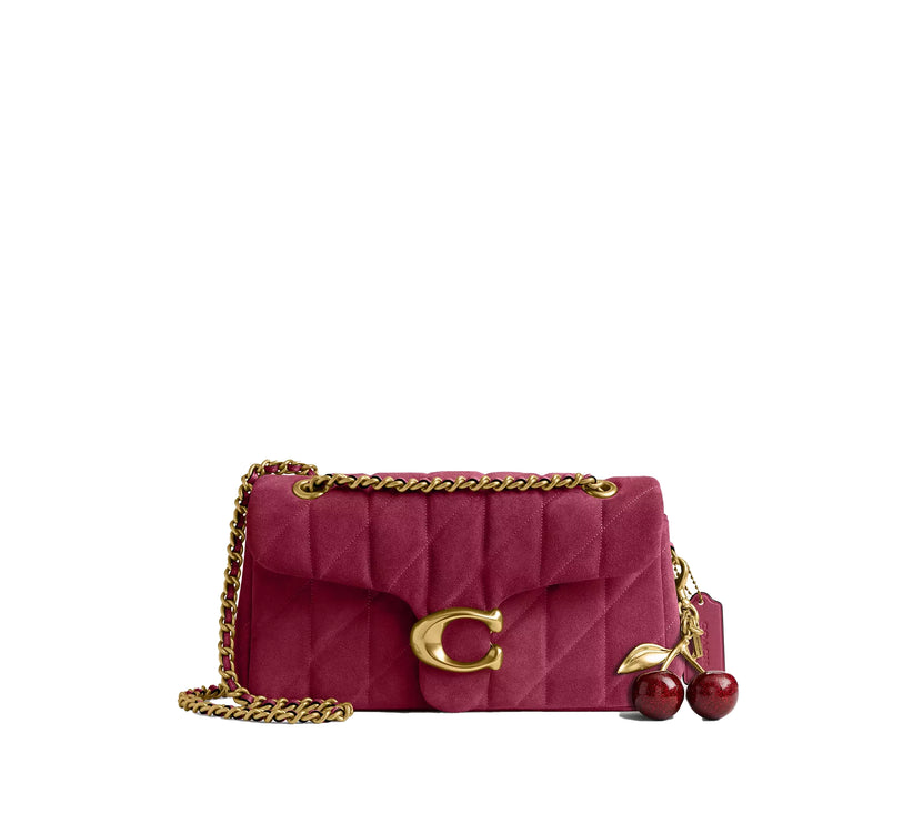 Coach Women's Tabby Shoulder Bag 26 With Quilting Brass/Dark Fuchsia