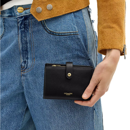Coach Women's 2-In-1 Wallet Gold/Black