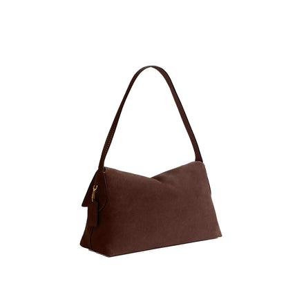 Coach Women's Chelsea Shoulder Bag 36 Suede/Brass/Dark Chocolate