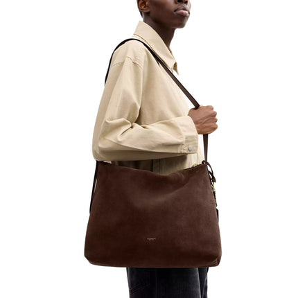 Coach Unisex Mott Messenger Bag 38 Dark Chocolate Suede