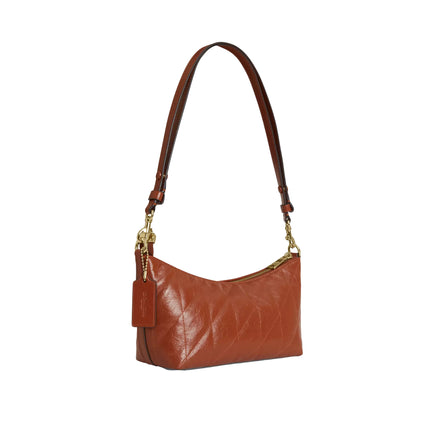 Coach Women's Caitlin Shoulder Bag With Quilting And Charm Gold/Cinnamon