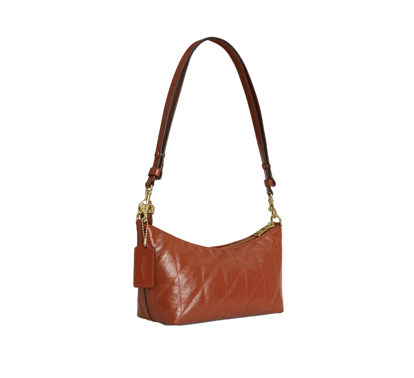 Coach Women's Caitlin Shoulder Bag With Quilting And Charm Gold/Cinnamon