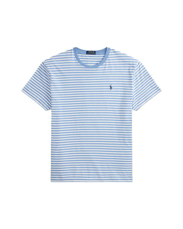 Polo Ralph Lauren Men's Classic Fit Striped Jersey T-Shirt Bristol Blue/White