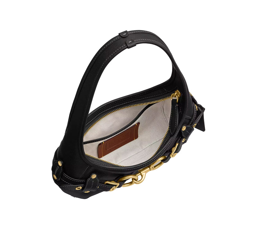 Coach Women's Belted Ergo Shoulder Bag 26 Brass/Black