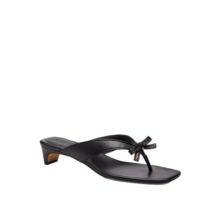 Coach Women's Bow Thong Kitten Heel Black