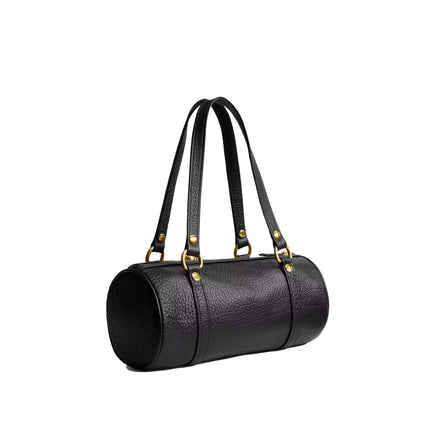 Coach Women's Kisslock Barrel Bag Brass/Black