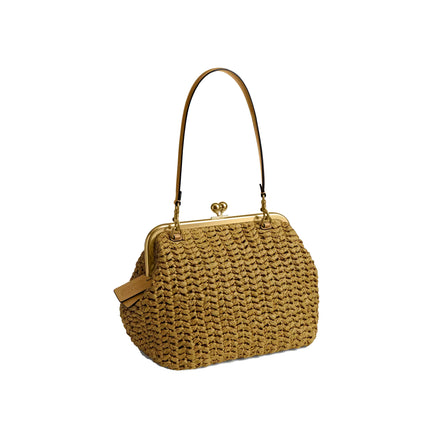 Coach Women's Kisslock Frame Bag 27 Brass/Muted Olive