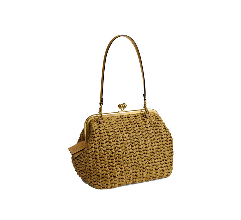 Coach Women's Kisslock Frame Bag 27 Brass/Muted Olive