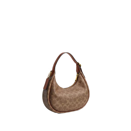Coach Women's Emily Shoulder Bag In Signature Canvas Gold/Tan/Brown