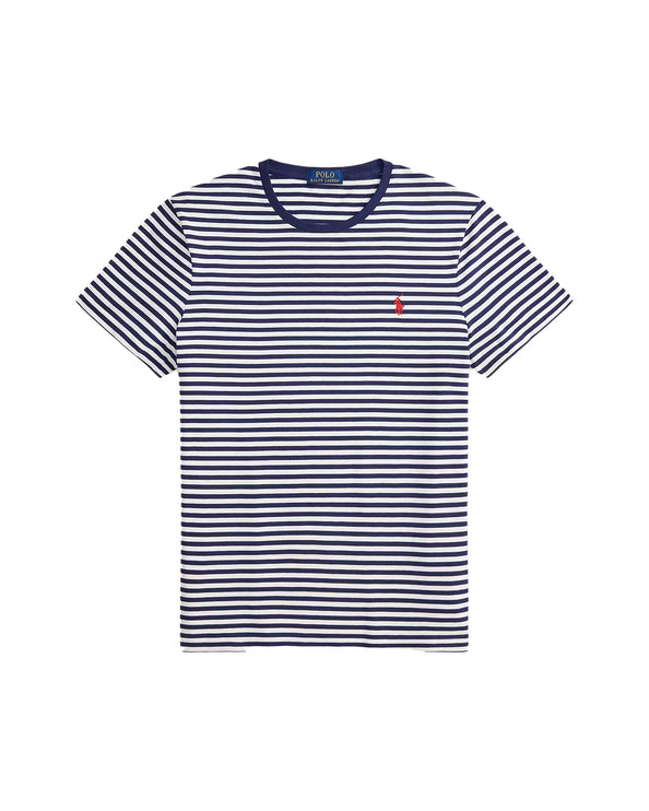 Polo Ralph Lauren Men's Classic Fit Striped Jersey T-Shirt Newport Navy/White