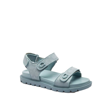 Coach Women's Brynn Sandal In Signature Canvas Sea Mist