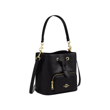 Coach Women's Rowan Bucket Bag With Pocket Gold/Black