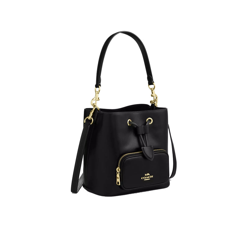 Coach Women's Rowan Bucket Bag With Pocket Gold/Black