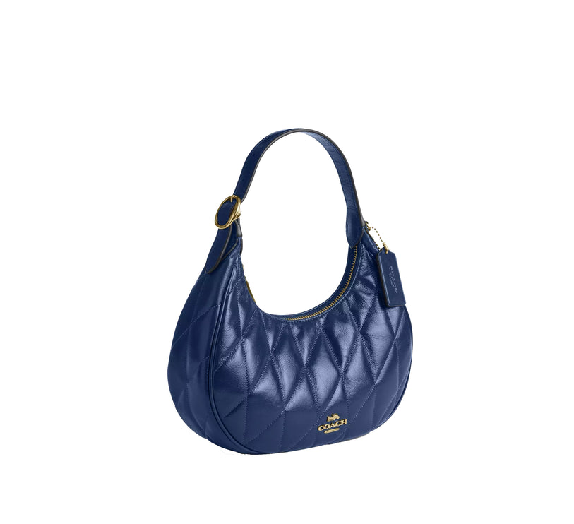 Coach Women's Emily Shoulder Bag With Quilting Gold/Deep Blue