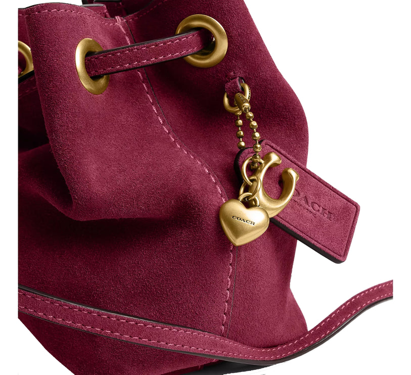 Coach Women's Jade Drawstring Bag Brass/Dark Fuchsia