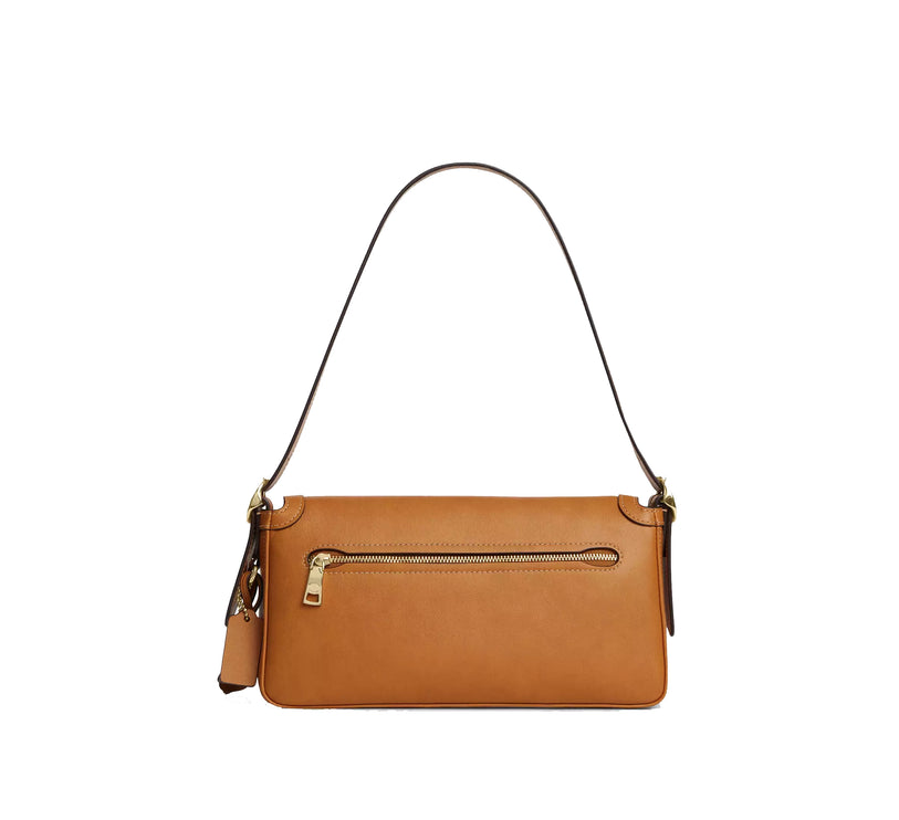 Coach Women's Etta Small Flap Shoulder Bag Gold/Brown