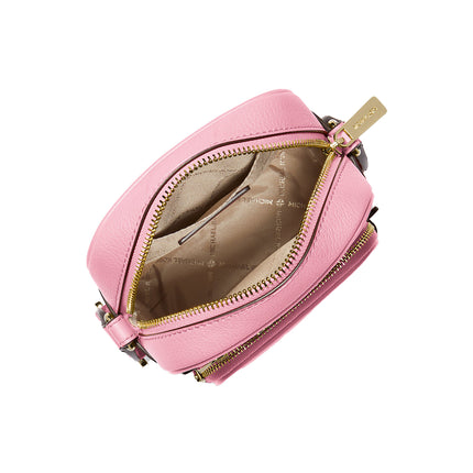 Michael Kors Women's Jet Set Medium Leather Crossbody Bag Carnation/Gold