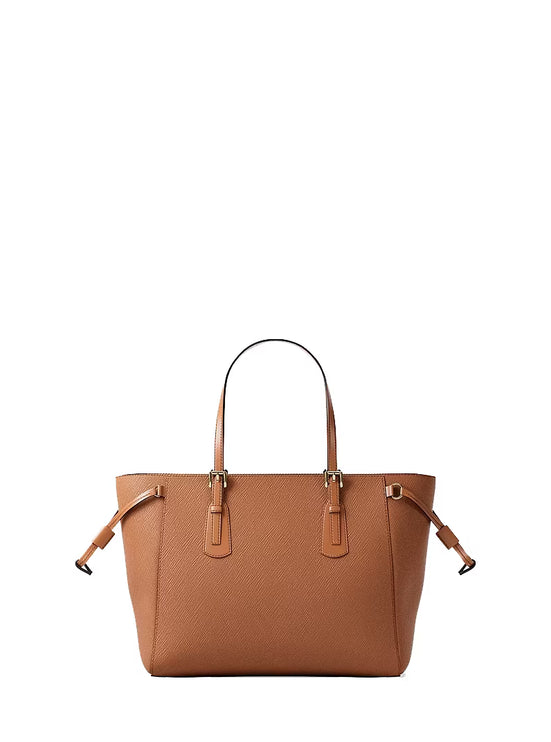 Michael Kors Women's Voyager Extra-Small Saffiano Leather Convertible Crossbody Bag Luggage/Gold