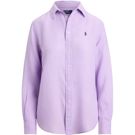 Polo Ralph Lauren Women's Classic Fit Linen Shirt Light Mauve
