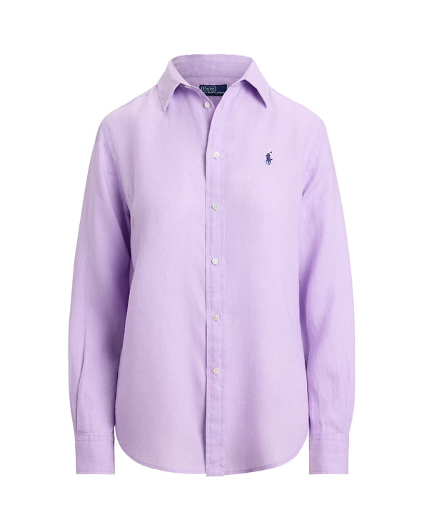 Polo Ralph Lauren Women's Classic Fit Linen Shirt Light Mauve