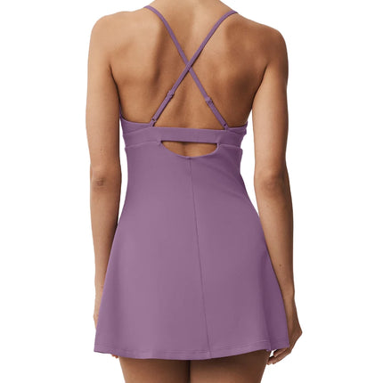 alo Women's Airbrush Splendor Dress Plum Kiss