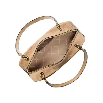 Michael Kors Women's Cecily Medium Suede Shoulder Bag Camel/Gold