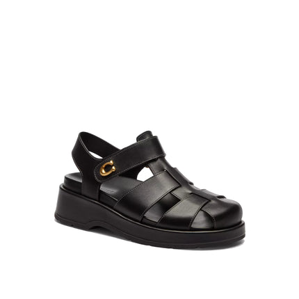 Coach Women's Sculpted C Fisherman Sandal Black