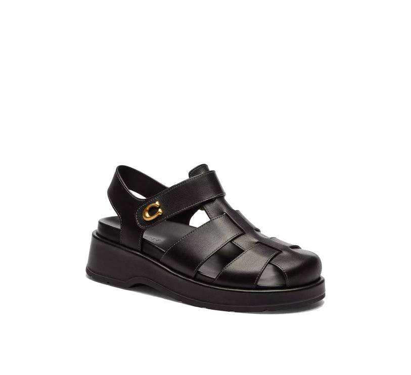 Coach Women's Sculpted C Fisherman Sandal Black
