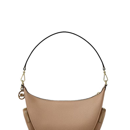 Michael Kors Women's Merritt Small Pebbled Leather Crossbody Bag Camel/Gold