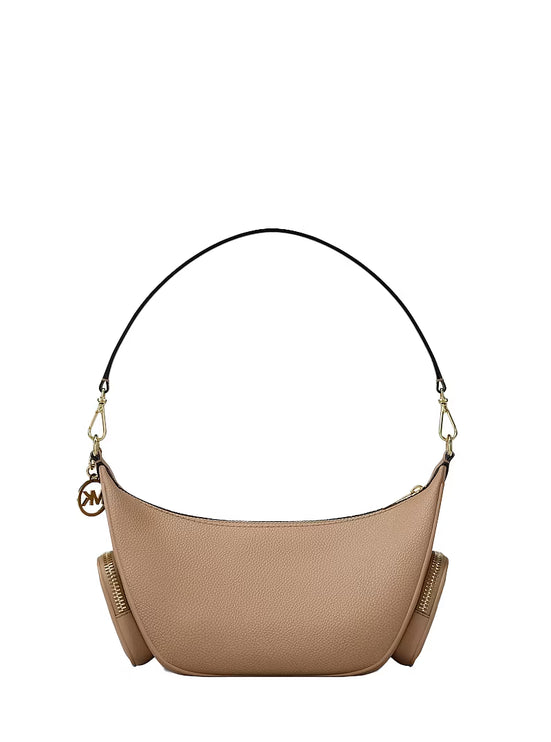 Michael Kors Women's Merritt Small Pebbled Leather Crossbody Bag Camel/Gold