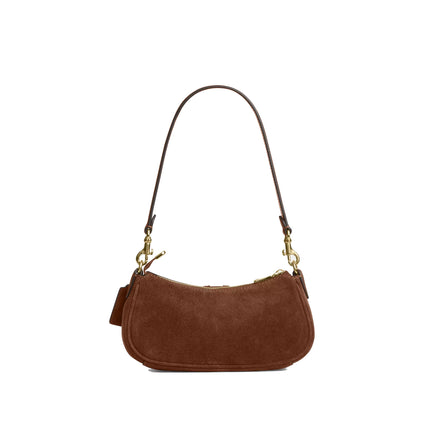 Coach Women's Ashton Mini Shoulder Bag Suede/Gold/Warm Brown