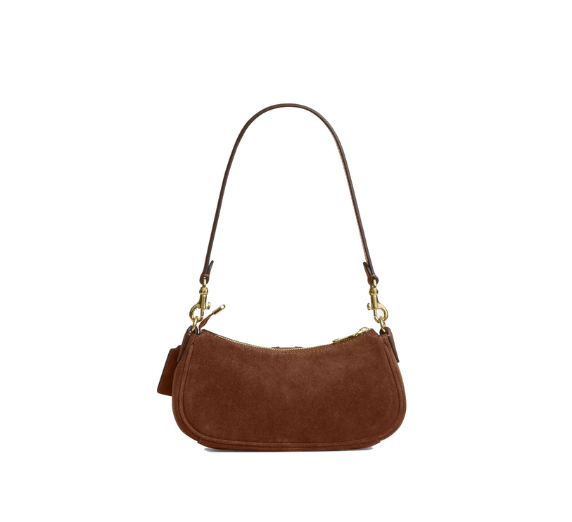 Coach Women's Ashton Mini Shoulder Bag Suede/Gold/Warm Brown