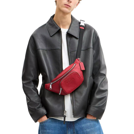 Coach Unisex Travis Belt Bag 30 Silver/Poppy