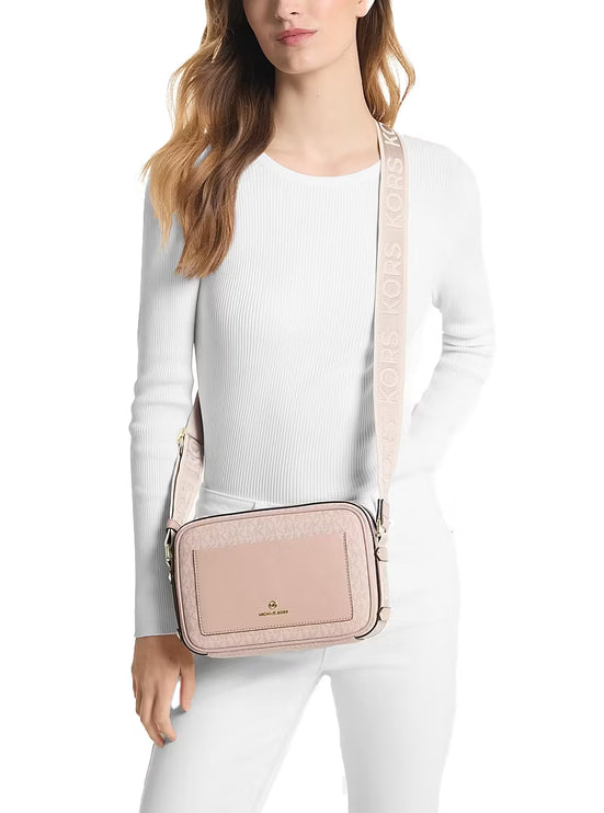 Michael Kors Women's Maeve Large Signature Crossbody Bag Ballet/Gold