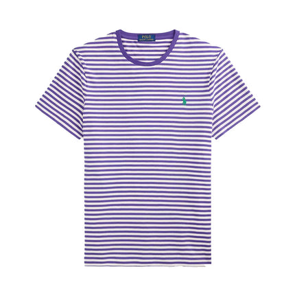 Polo Ralph Lauren Men's Classic Fit Striped Jersey T-Shirt Cabana Purple/White