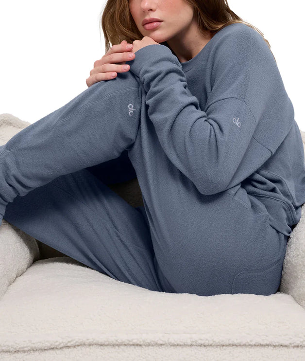 alo Women's Soho Pullover Bluestone