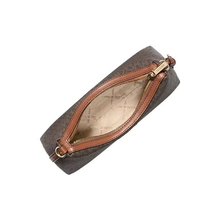 Michael Kors Women's Sammy Small Signature Logo Convertible Crossbody Bag Brown/Gold