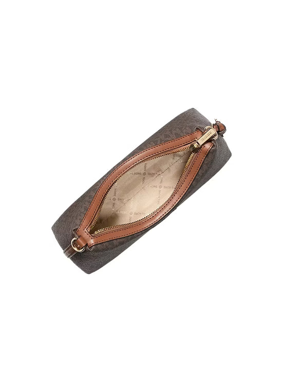Michael Kors Women's Sammy Small Signature Logo Convertible Crossbody Bag Brown/Gold