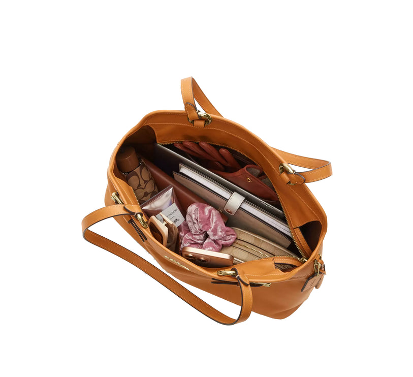 Coach Women's Easton Tote Bag Gold/Brown