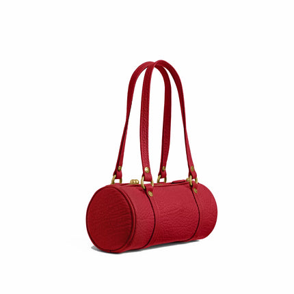 Coach Women's Kisslock Barrel Bag 28 Brass/Poppy