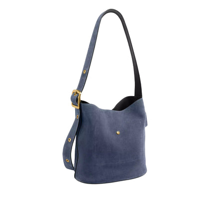 Coach Women's Bleecker Bucket Bag Suede/Brass/Light Denim
