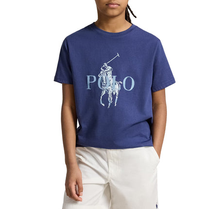 Polo Ralph Lauren Boy's Big Pony Cotton Jersey Tee Light Navy