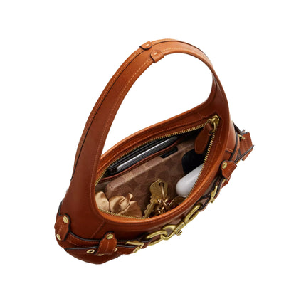 Coach Women's Belted Ergo Shoulder Bag 26 Brass/Amber Brown