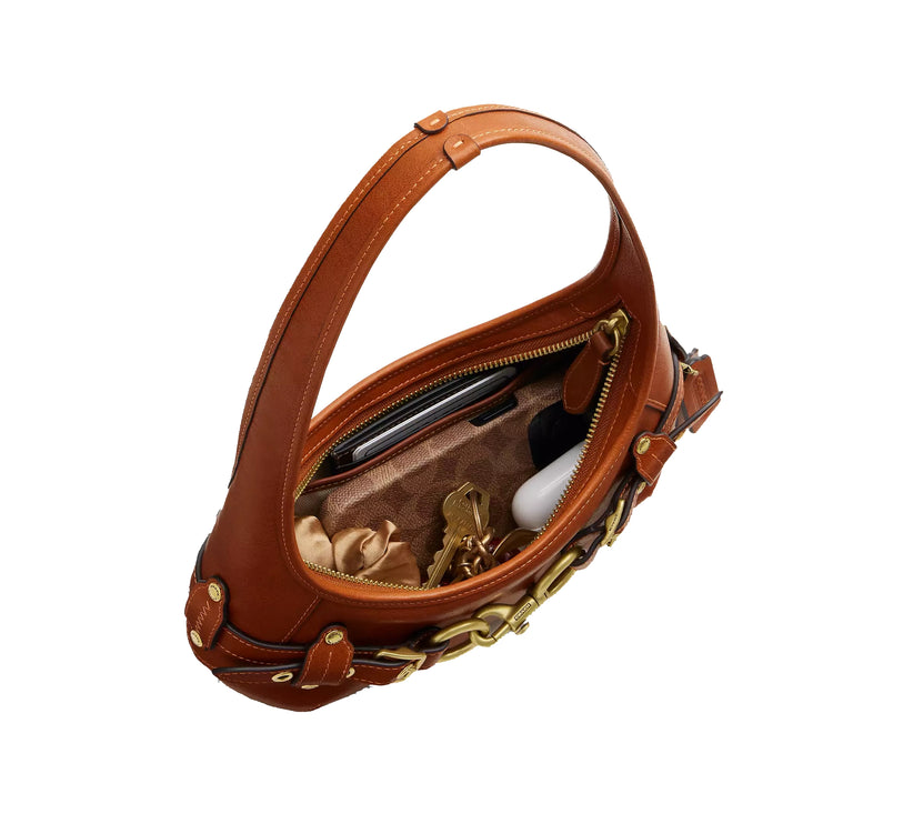 Coach Women's Belted Ergo Shoulder Bag 26 Brass/Amber Brown
