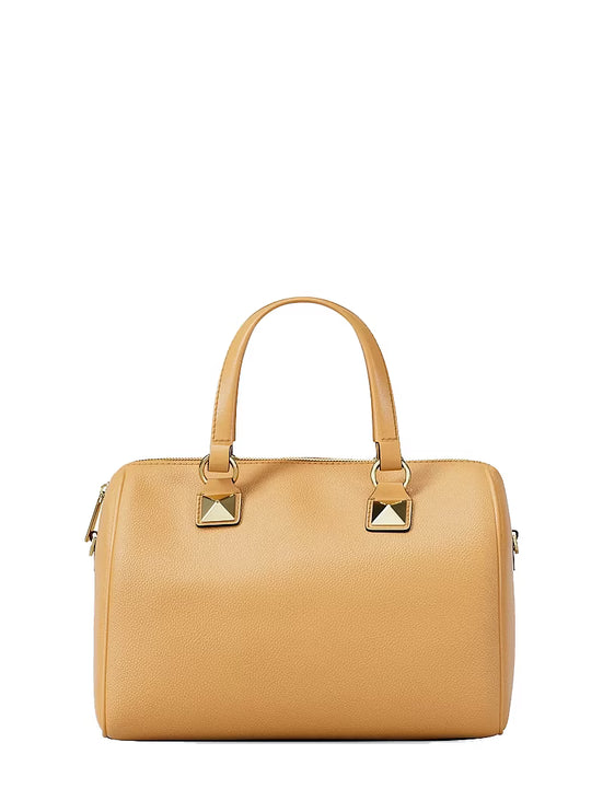 Michael Kors Women's Grayson Medium Pebbled Leather Duffel Bag Honeywheat/Gold