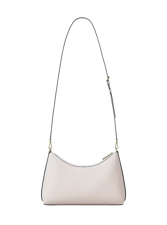Michael Kors Women's Sammy Medium Pebbled Leather Convertible Shoulder Bag Light Cream/Gold