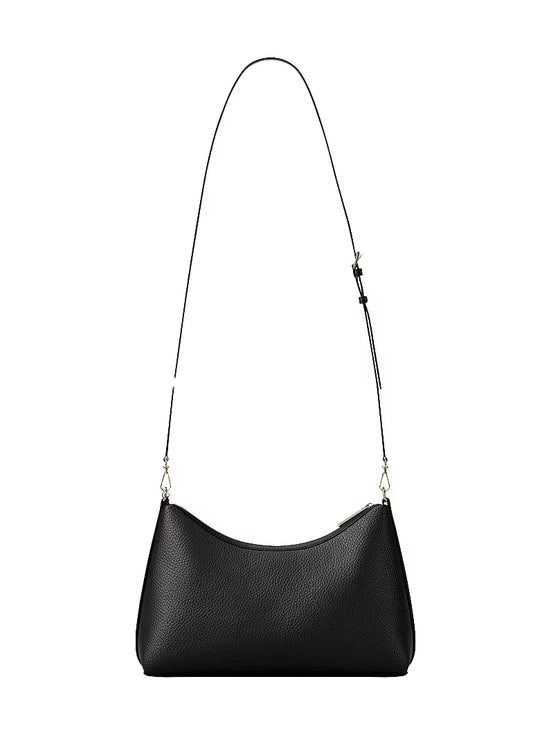Michael Kors Women's Sammy Medium Pebbled Leather Convertible Shoulder Bag Black/Gold