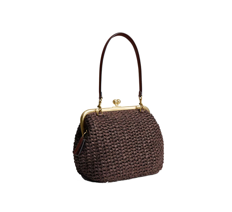 Coach Women's Kisslock Frame Bag 27 Brass/Maple